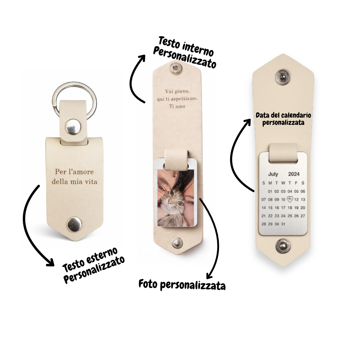 Portachiavi in Pelle Personalizzato